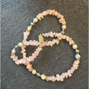 Beaded  Pearl &Stone Necklace